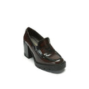 Mocassins À Talon - Bordeaux - Femme
