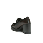 Heeled Loafers - Bordeaux - Women