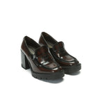Heeled Loafers - Bordeaux - Women