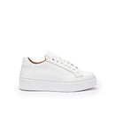 British Passport - Classic Lace Up Sneakers - White - Women