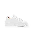 British Passport - Classic Lace Up Sneakers - White - Women