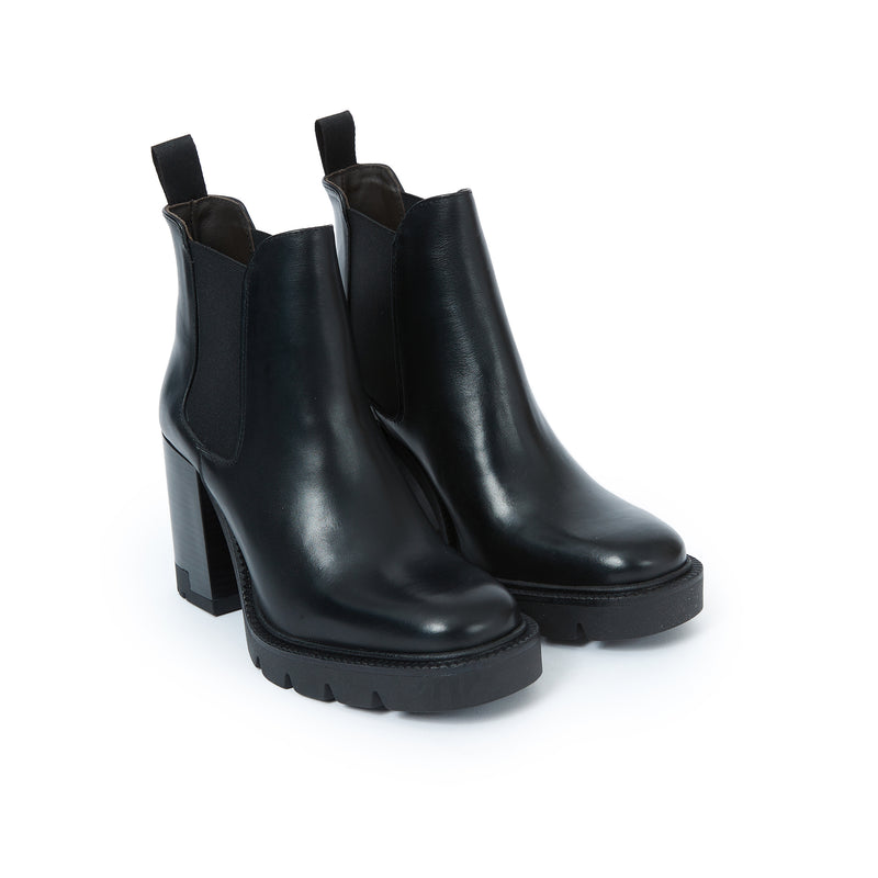 Bottines Chelsea À Talons - Noir - Femme