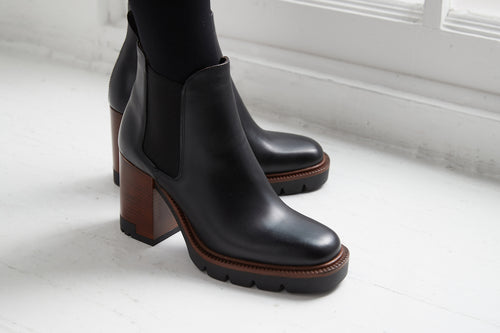 Bottines Chelsea À Talons - Noir - Femme