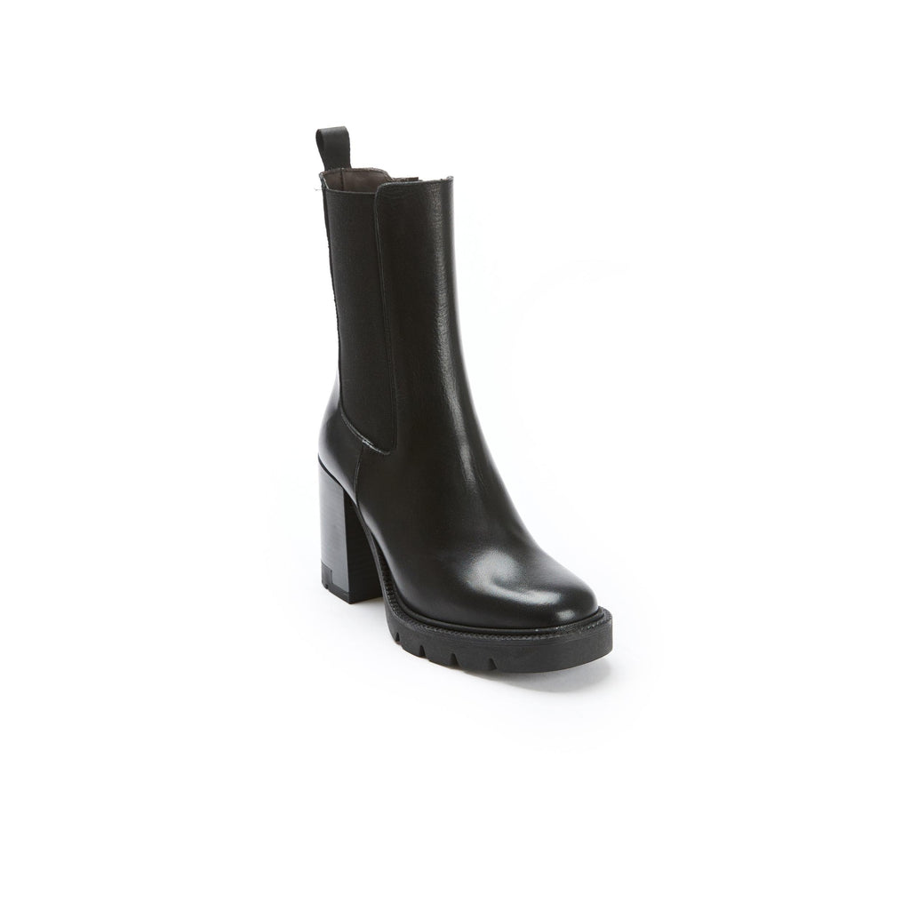 Boots Chelsea À Talon - Noir - Femme