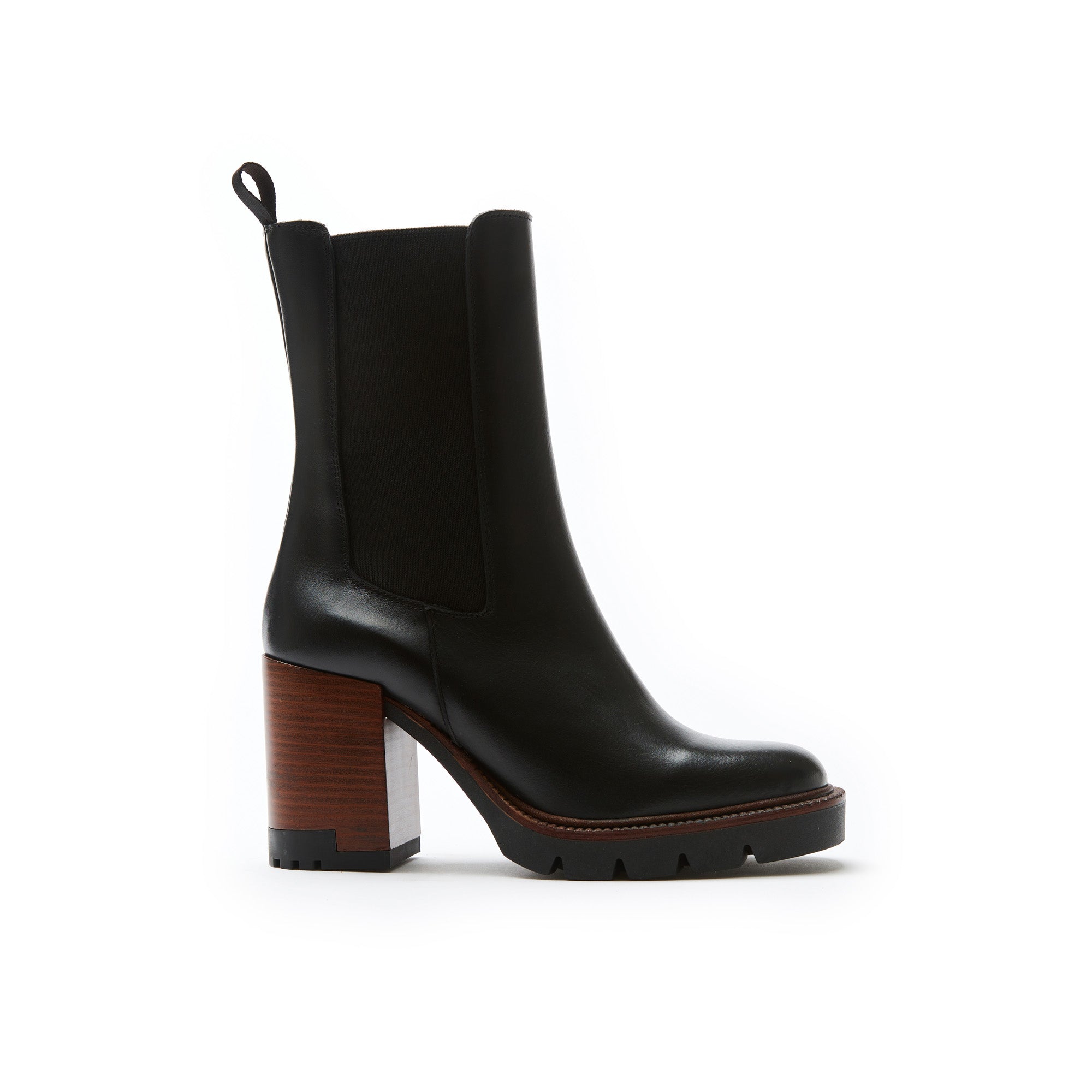 Heeled Chelsea Boots - Black - Women