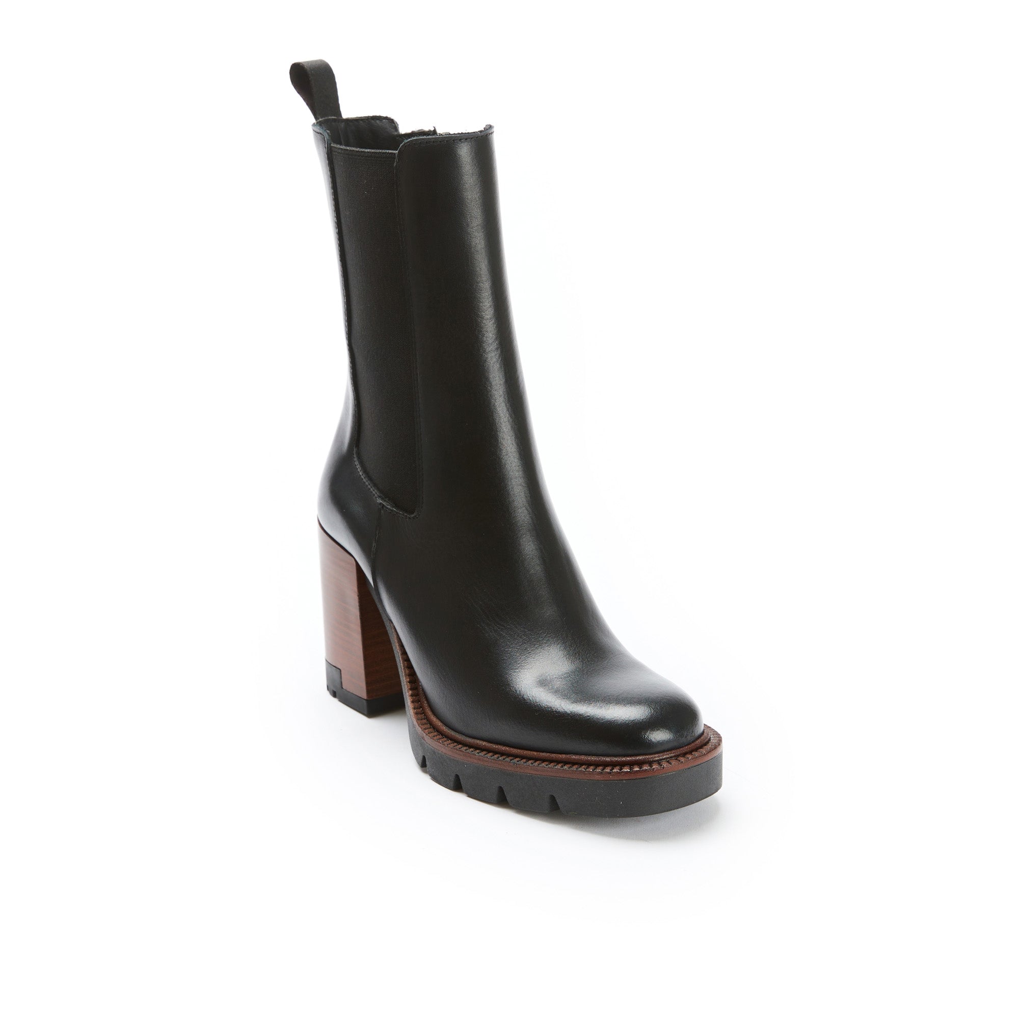 Heeled Chelsea Boots - Black - Women