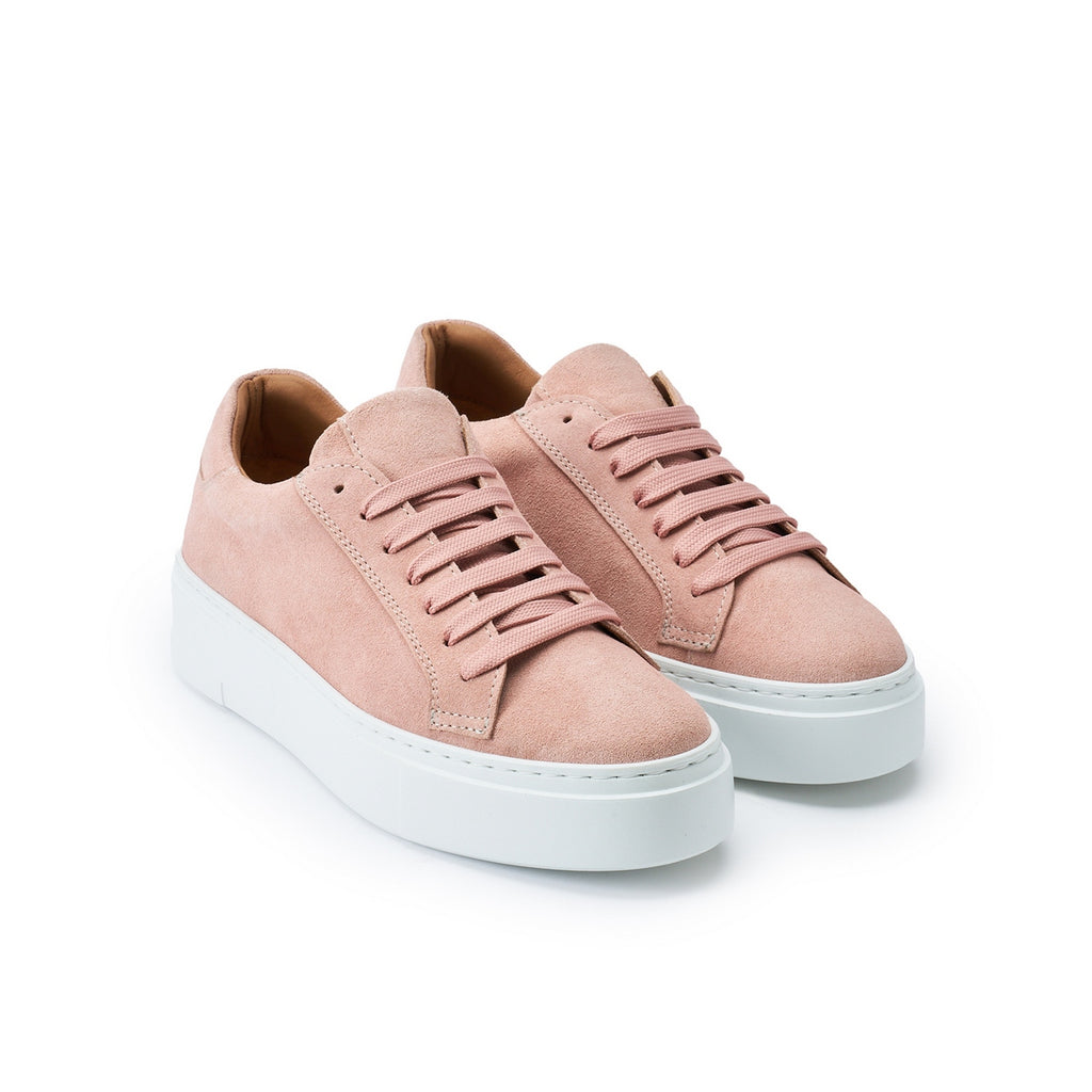 Classic Lace-Up Trainers - Pink - Women