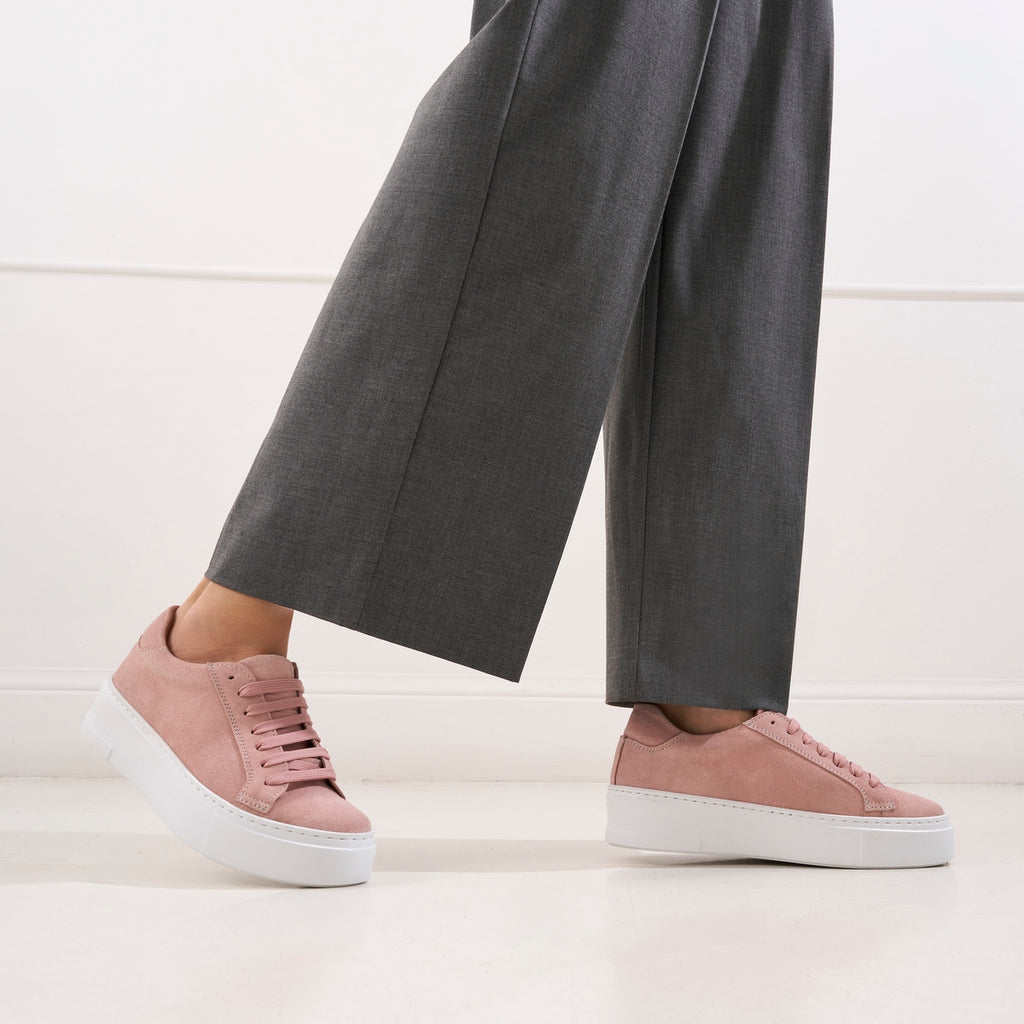 Classic Lace-Up Trainers - Pink - Women