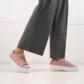 Classic Lace-Up Trainers - Pink - Women