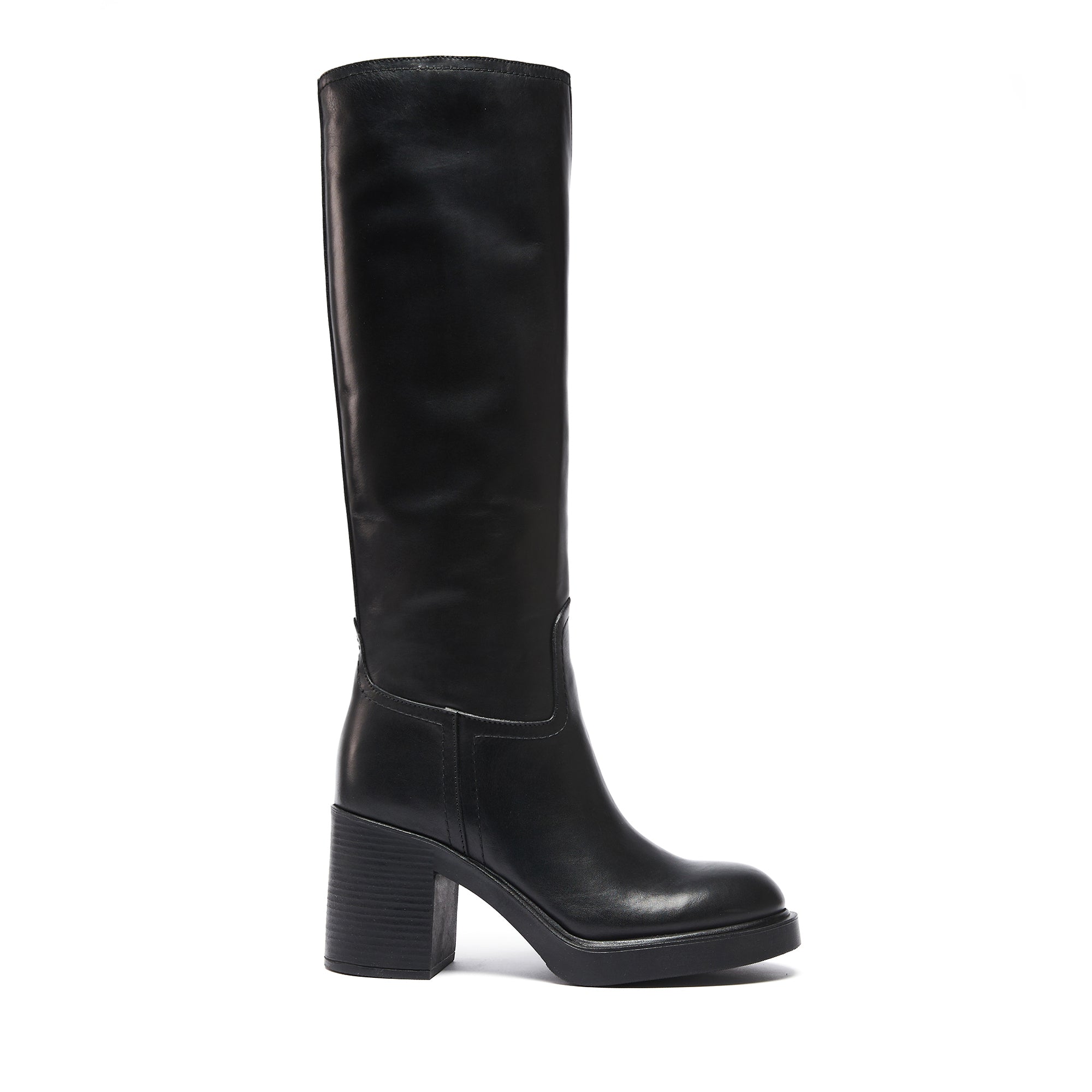 Botín Tubular de Tacón Alto - Negro - Mujer