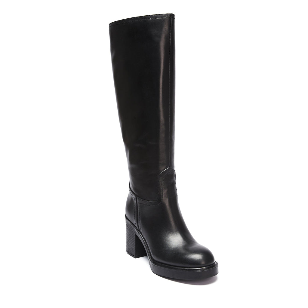 Botín Tubular de Tacón Alto - Negro - Mujer