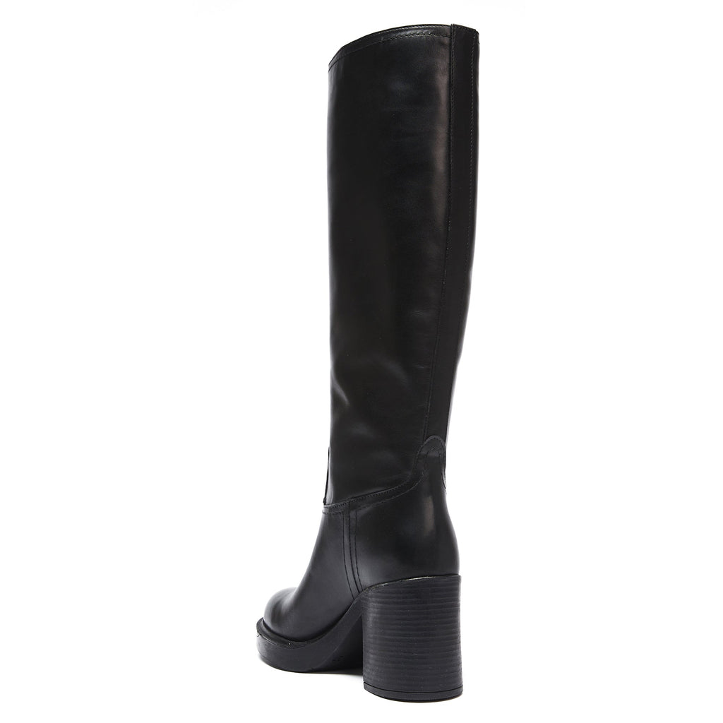 Botín Tubular de Tacón Alto - Negro - Mujer