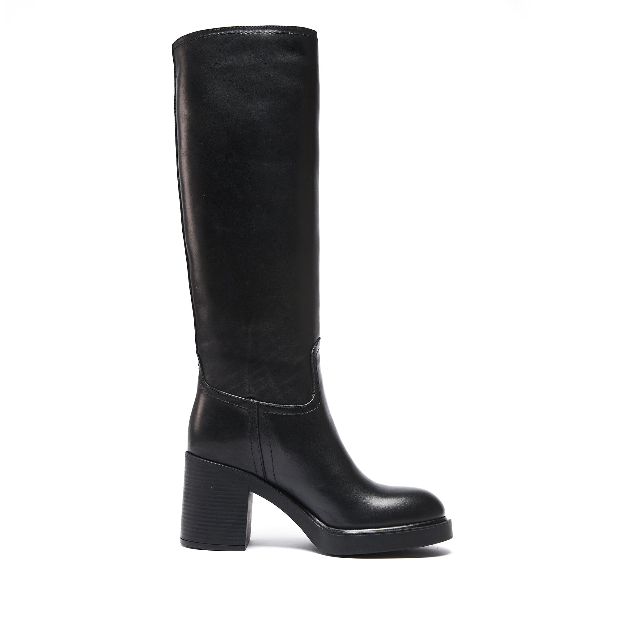 Botín Tubular de Tacón Alto - Negro - Mujer