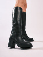 Botín Tubular de Tacón Alto - Negro - Mujer