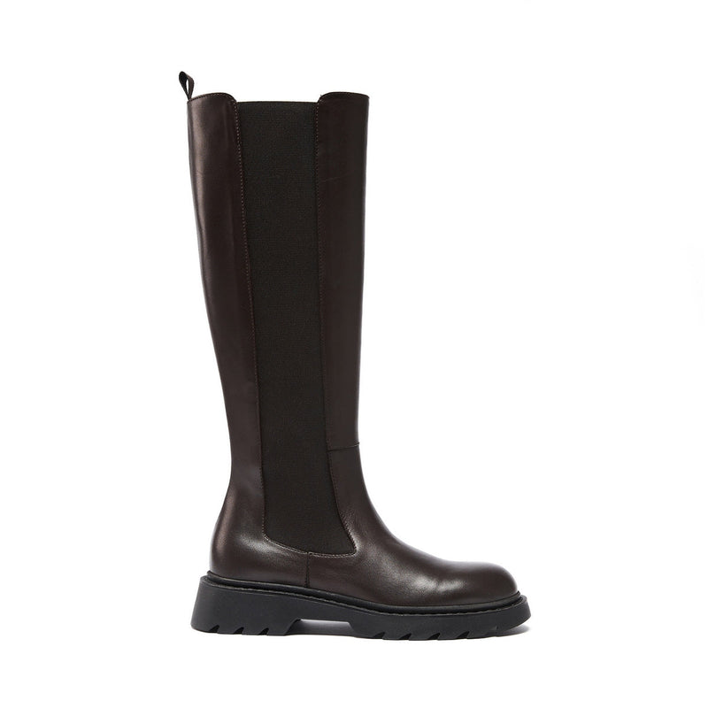 British Passport - High Boots - Dark Brown - Women