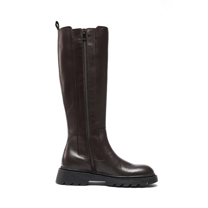 British Passport - High Boots - Dark Brown - Women