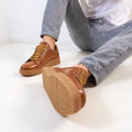 Lace-Up Trainers, Light Brown - Men