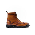 Botines Derby con puntera perforada - Marrón claro - Hombre