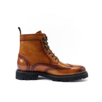 Botines Derby con puntera perforada - Marrón claro - Hombre
