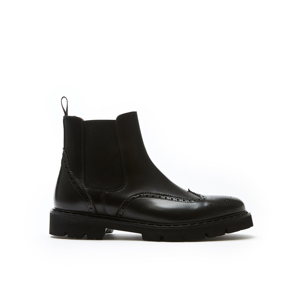 Botines Chelsea Brogue - Negro - Hombre