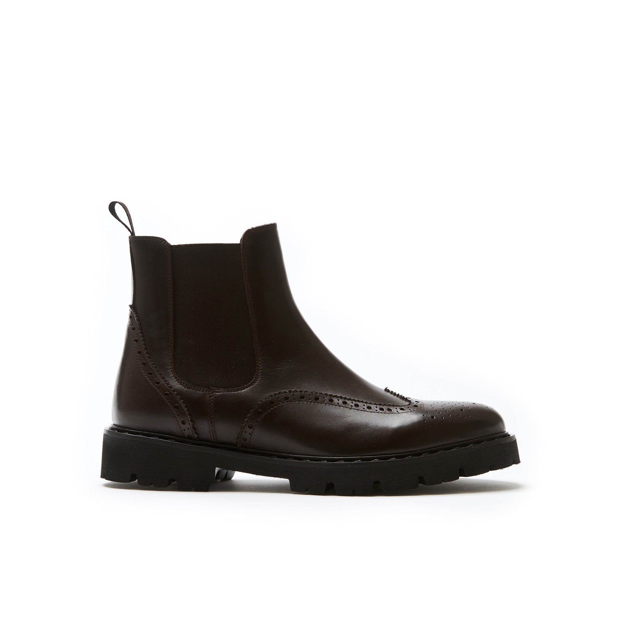 Wingtip Chelsea Boots - Dark Brown - Men