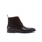 Straight-Cap Derby Ankle Boots - Dark Brown - Men