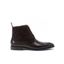 Bottines Derby À Capuche Droite - Marron Foncé - Homme