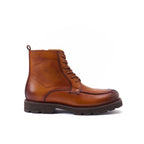 Apron Derby Ankle Boots - Light Brown - Men