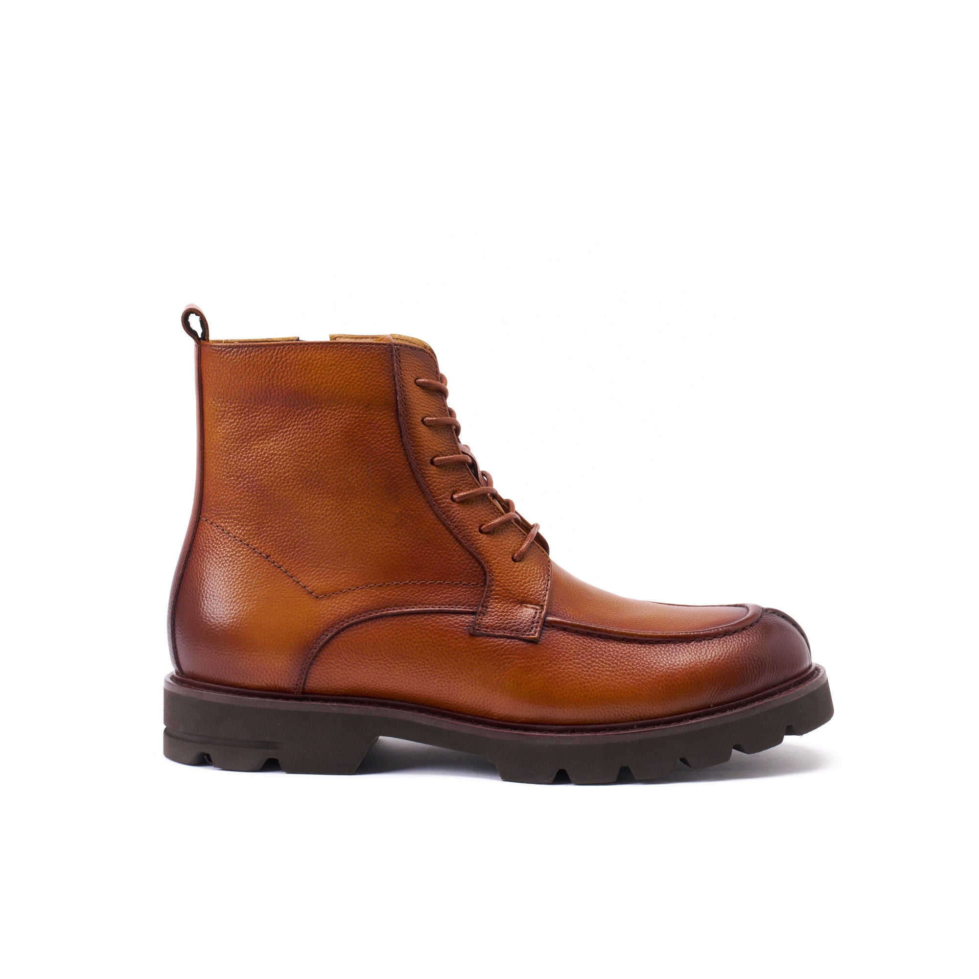 Apron Derby Ankle Boots - Light Brown - Men
