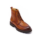 Apron Derby Ankle Boots - Light Brown - Men