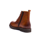 Apron Derby Ankle Boots - Light Brown - Men