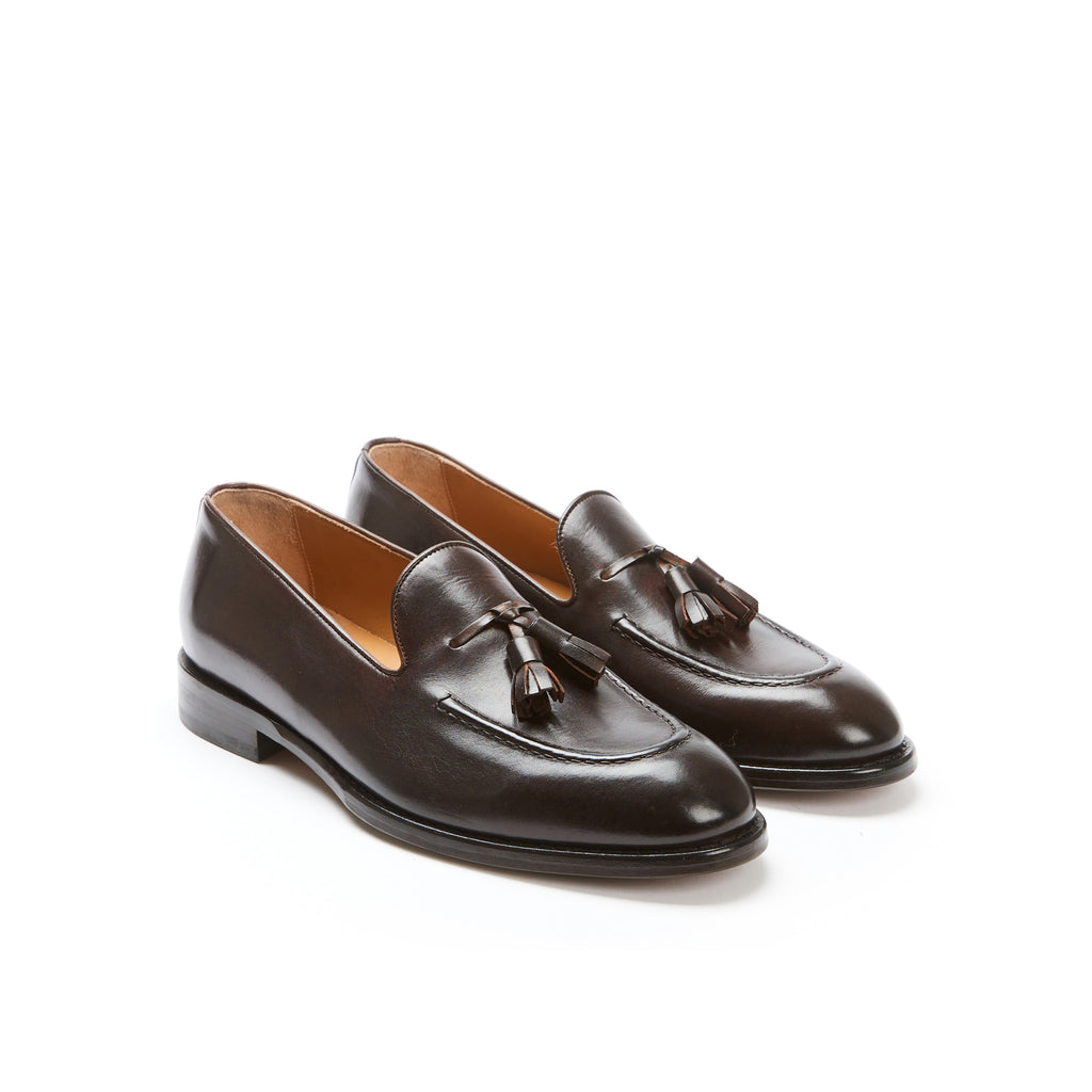 Mocassin À Pompon - Marron Foncé - Homme