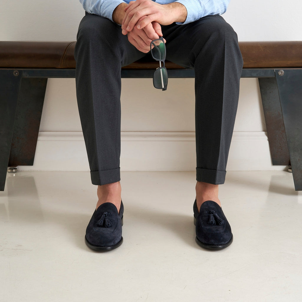 Mocasín Tassel Azul Marino - Hombre