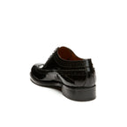 Long Brogue-Toe Derby Shoes - Black - Men
