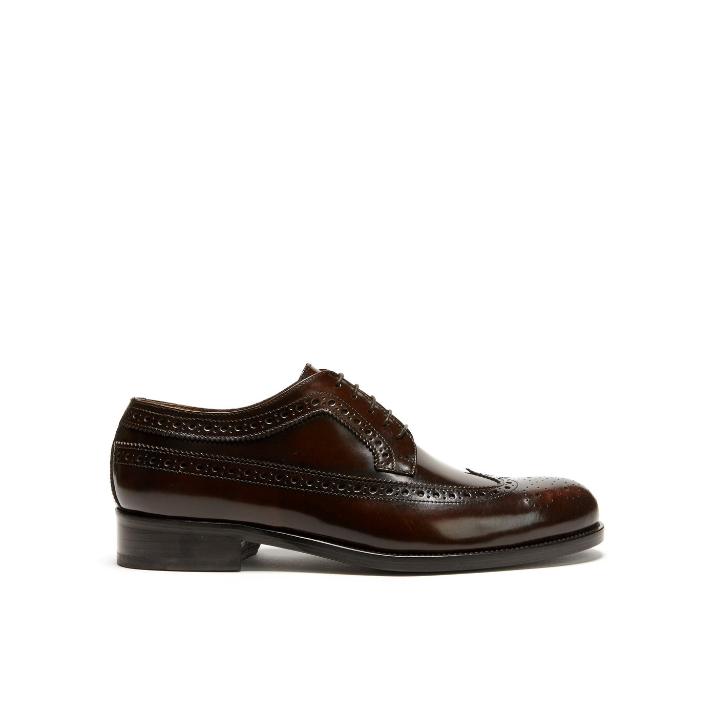 Derby Brown À Pointe D'Ailes Longues - Homme