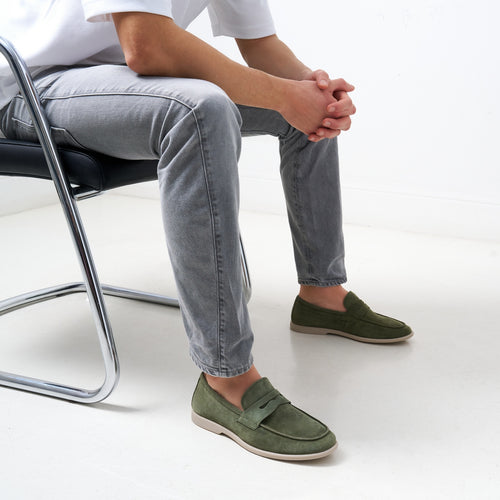 Mocassin Penny Vert - Homme
