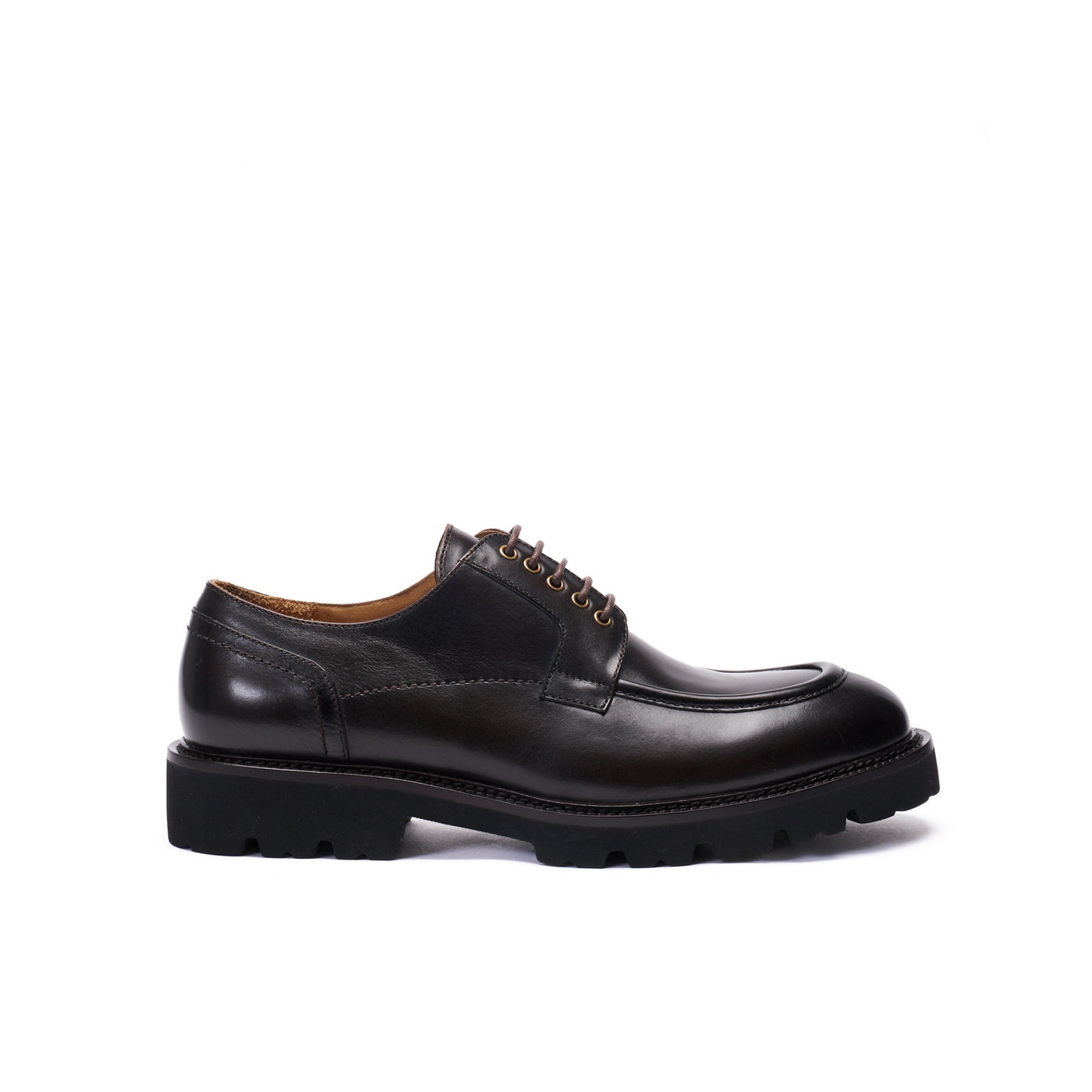 Apron Derby Shoes - Dark Brown - Men