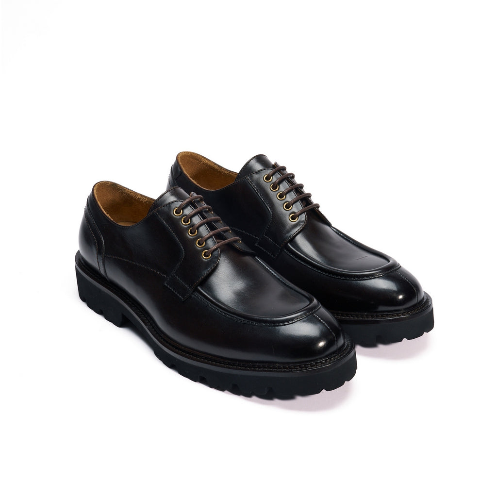 Apron Derby Shoes - Dark Brown - Men