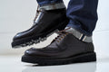 Apron Derby Shoes - Dark Brown - Men