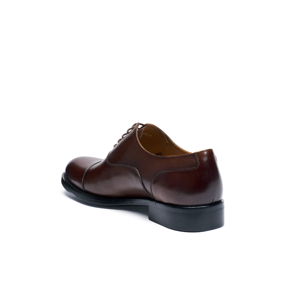 Oxford de puntera recta - Marrón oscuro - Hombre