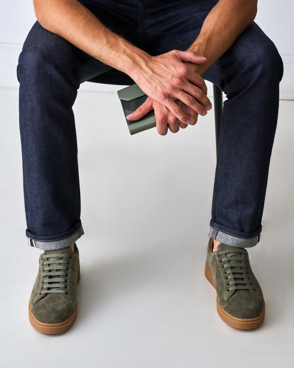Classic Lace-Up Trainers - Tea Green - Men