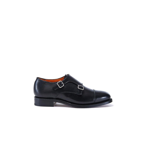 Monk Strap Bout Droit Goodyear - Noir - Femme