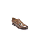 British Passport - Monk Strap Bout Droit Goodyear - Marron Châtaigne - Femme