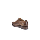 British Passport - Monk Strap Bout Droit Goodyear - Marron Châtaigne - Femme