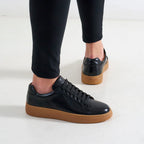 Lace-Up Trainers - Black - Women