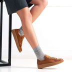 Zapatillas Clásicas Con Cordones - Marrón Claro - Mujer