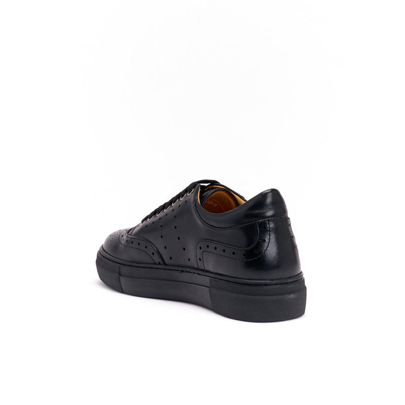 Pasaporte británico - Zapatillas Wingtip - Negro - Mujer