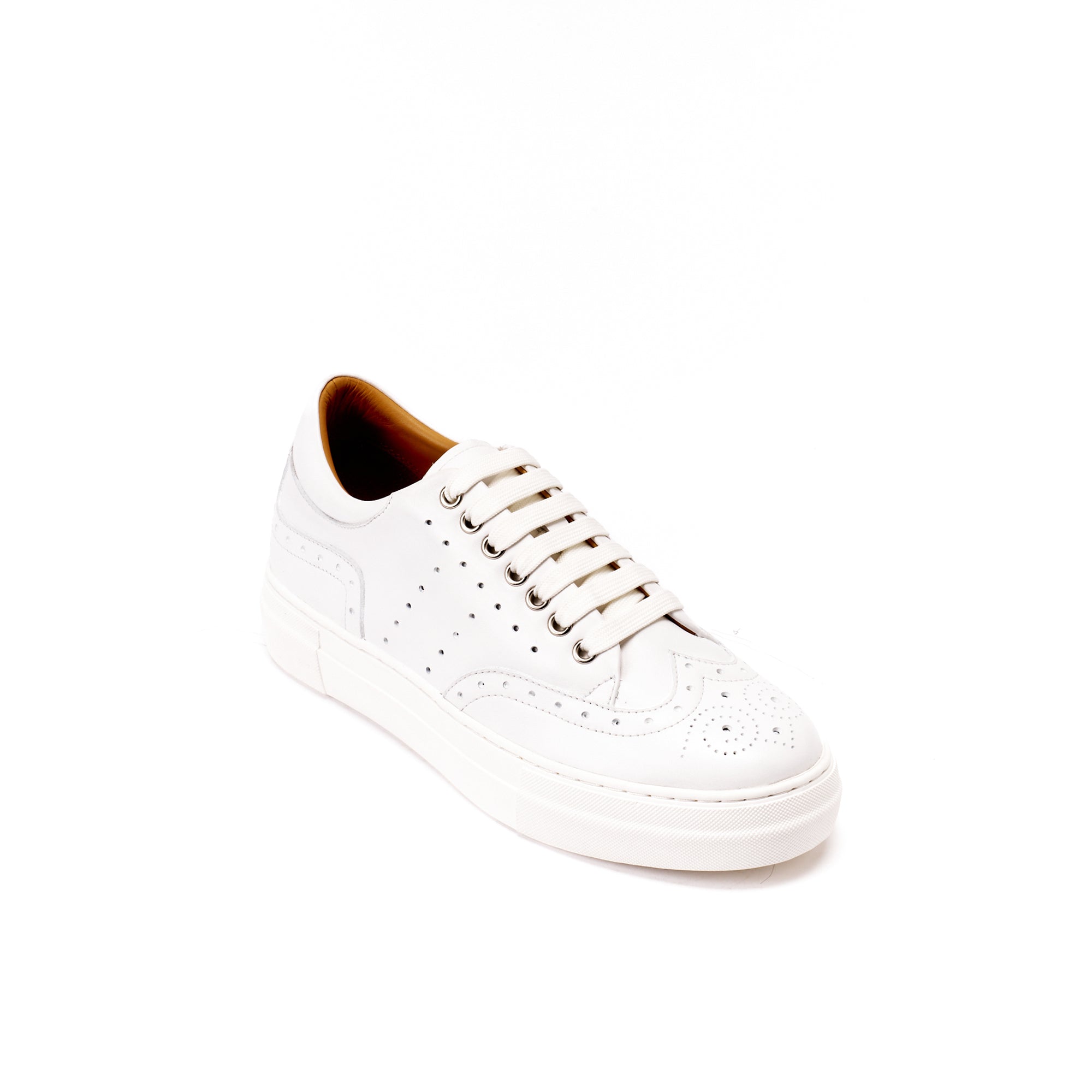 Zapatillas con Puntera Brogue - Blanco - Mujer
