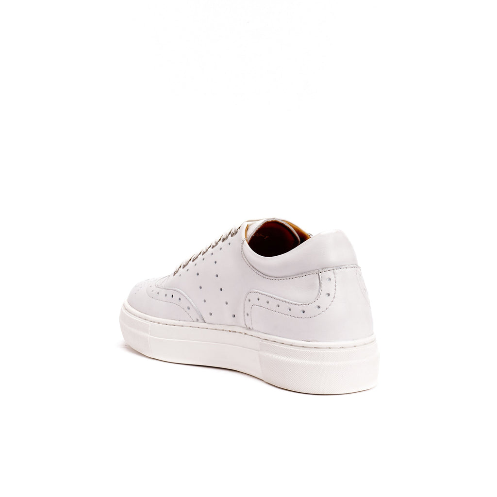 Zapatillas con Puntera Brogue - Blanco - Mujer