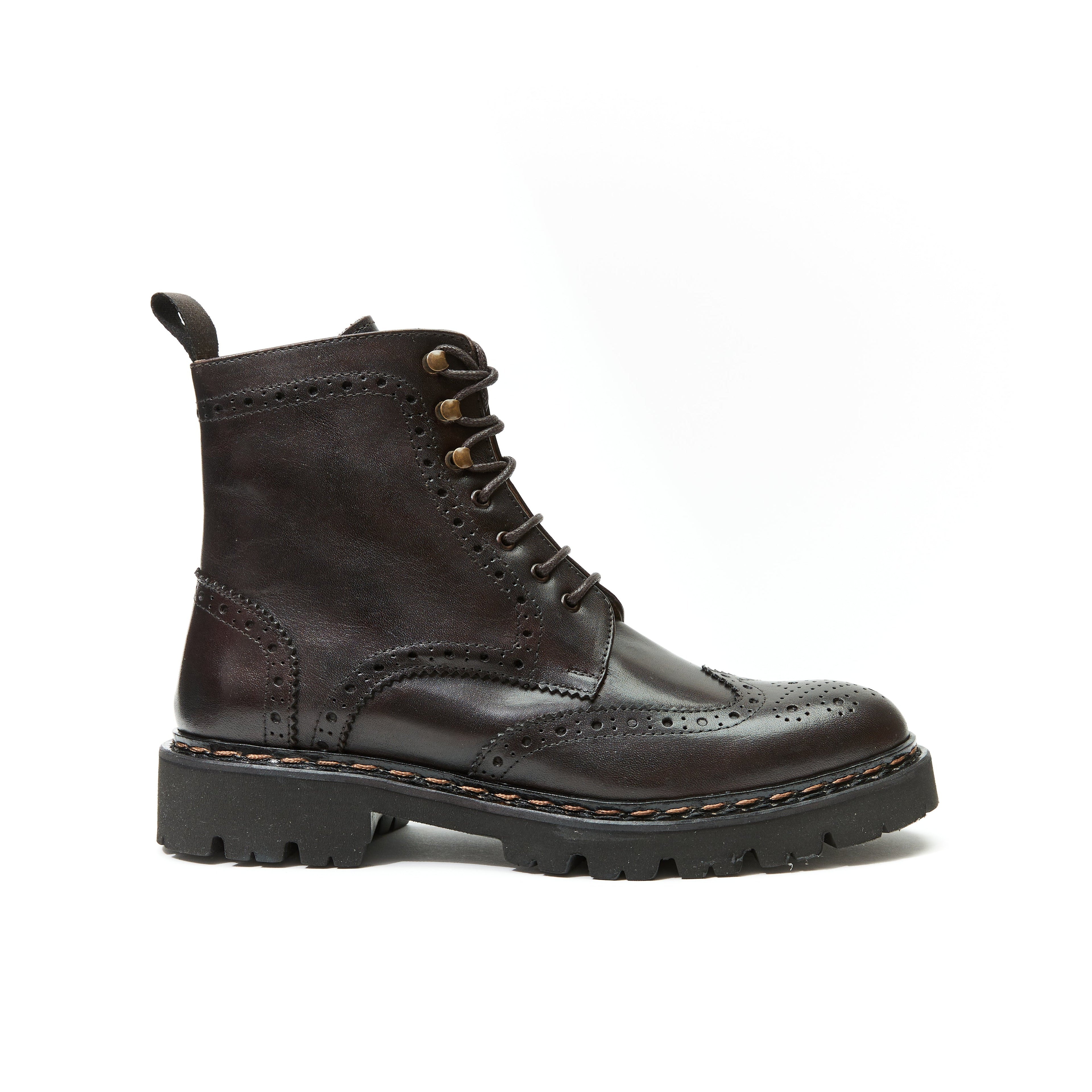 Derby Golf Toe Boots - Dark Brown - Women